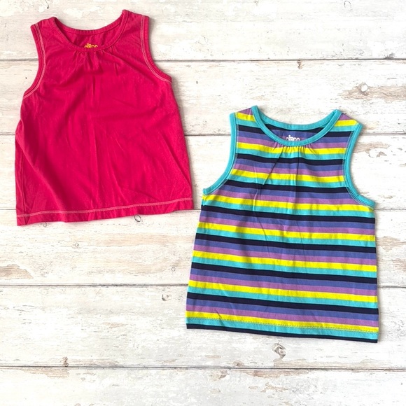 Circo 18m Baby Toddler Girls Tank Top Bundle 2pk Summer Shirts Pink & Stripes - Picture 1 of 4